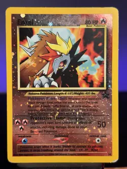 Entei 34 - Wizards Black Star Promo Holo Pokemon TCG DMG - Image 1
