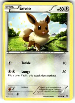Eevee 63/98 Common Ancient Origins Pokemon Near Mint - Image 1