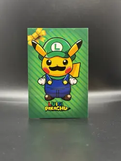 Luigi Pikachu Pokemon Database Christmas Set Cracked Ice Holo - Image 1