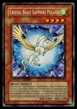 Crystal Beast Sapphire Pegasus - CT04-EN002 LP 2007 Collectors Tin Yu-Gi-Oh - Image 1