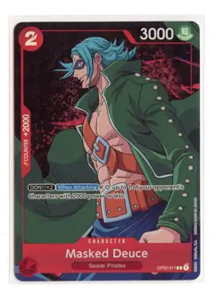 Masked Deuce (Alternate Art) OP02-017 R One Piece Paramount War NM - Image 1