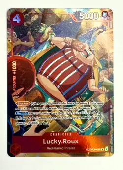 One Piece Lucky.Roux Op09-015 (TR) Treasure Rare A Fist of Divine Speed(OP11) NM - Image 1