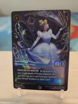 Disney Lorcana Cinderella Dream Come True Enchanted Foil 236/204 EN Whisper... - Image 1