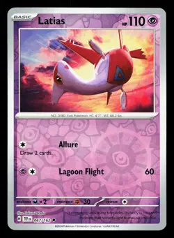 Latias 067/162 Temporal Forces NM Reverse Holo Pokemon Card TCG - Image 1
