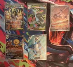 Pokemon TCG 5 Card Bundle Sir IR Full Art All Near Mint Pack Fresh Condition - Image 1