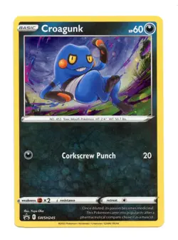 Croagunk (Cosmos Holo) SWSH245 Promo Sword & Shield Promo Cards Pokemon LP - Image 1