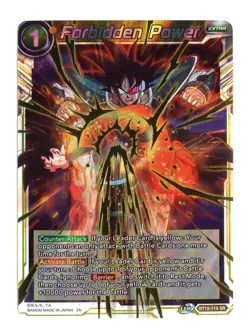 Forbidden Power BT15-119 Super Rare Holo Dragon Ball Card Saiyan Showdown - Image 1