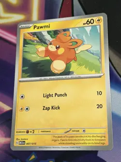 Pokemon 2023 Mcdonalds Pawmi 007/015 Promo Card - Image 1