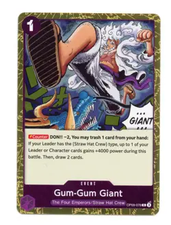 Gum-Gum Giant OP09-078 R One Piece Premium Booster -The Best- Vol. 2 English NM - Image 1