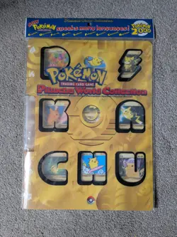 Pokemon TCG Pikachu World Collection Sealed Binder Set WOTC 2000 9 Cards - Image 1
