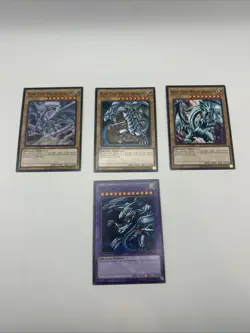 4x Blue Eyes White Dragon Yu-Gi-Oh TCG Card Lot Ultimate & Different Arts SDWD - Image 1