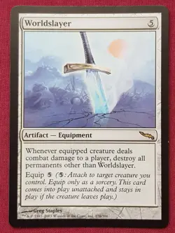 Magic The Gathering MIRRODIN WORLDSLAYER artifact card MTG - Image 1
