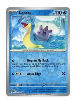 Lapras 131/165 Uncommon Reverse Holo SV: Scarlet & Violet 151 Pokemon LP - Image 1