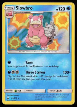 Slowbro 43/214 Holo Rare Unbroken Bonds Pokemon Card - Image 1