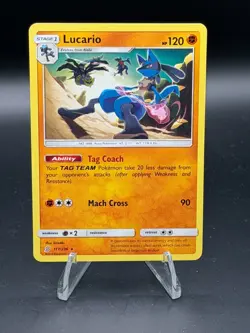 Lucario 117/236 Sm-Unified Minds Regular Pokemon TCG NM - Image 1