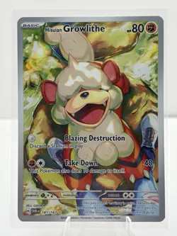 Hisuian Growlithe 181/167 Pokemon Twilight Masquerade Illustration Rare - Image 1