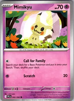 Mimikyu Phantasmal Flames 042/094 Common Pokemon Near Mint - Image 1