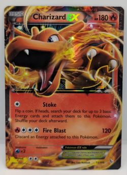 Charizard EX 11/106 Flashfire Holo MP Pokemon - Image 1