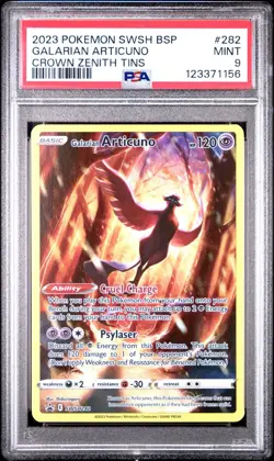 (PSA 9) Pokemon: Crown Zenith - Galarian Articuno #SWSH 282 [Full Art/Promo] - Image 1