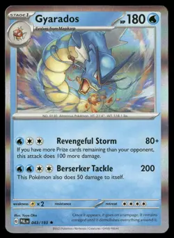 Gyarados 043/193 Rare Paldea Evolved Pokemon Holo Near Mint - Image 1