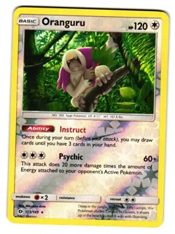 Oranguru 113/149 Holo Holo Rare SM Base Set Pokemon Reverse Holo Near Mint - Image 1