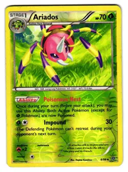 Ariados 6/98 Uncommon Ancient Origins Pokemon Reverse Holo Lightly Played - Image 1