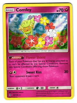 Comfey 93/145 Rare Guardians Rising Pokemon Holo Near Mint - Image 1