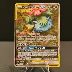 Pokemon Venusaur & Snivy GX SM229 Black Star Promo Holo Tag Team NM - Image 1