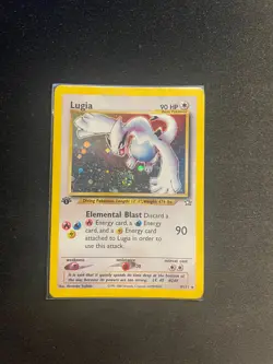 POKEMON LUGIA HOLO NEO GENESIS 1st EDITION VG 9/111 SWIRL - Image 1