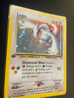 POKEMON LUGIA HOLO NEO GENESIS 1st EDITION VG 9/111 SWIRL - Image 3