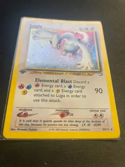 POKEMON LUGIA HOLO NEO GENESIS 1st EDITION VG 9/111 SWIRL - Image 4