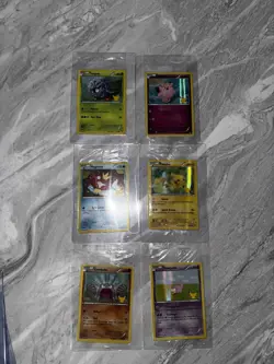 Pokemon SEALED 20th anniversary Generations Promos X6 Pikachu & Magikarp - Image 4