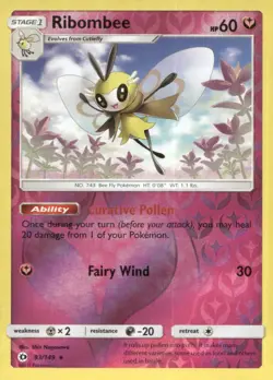 Ribombee [SM01 - 93/149]PokemonSM Base SetLPHolo Rare - Image 1