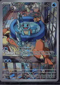 Squirtle 148/142 Pokemon Stellar Crown Illustration Rare Near Mint - Image 1