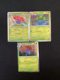 Pokemon Phantasmal Flame Oddish 1/94 Gloom 2/94 Vileplume 3/94 Cosmos Promo Set - Image 1