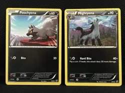 Pokemon TCG - Mightyena 17/39 + Poochyena 16/39 - 2013 Kalos Starter Set NM - Image 1