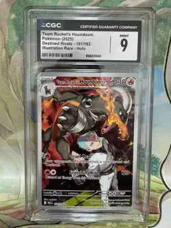 CGC 9: Team Rocket's Houndoom IR 191/182 - Destined Rivals - Image 1