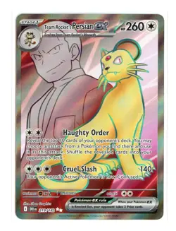 Team Rocket's Persian ex 219/182 Ultra Rare Holo SV10 Destined Rivals Pokemon NM - Image 1