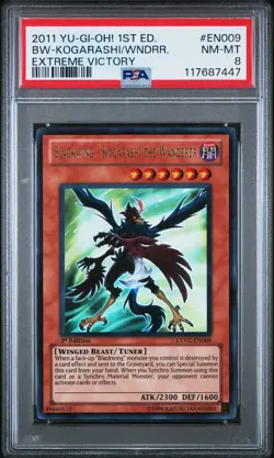 2011 YU-GI-OH! EXVC-EXTREME VICTORY BLACKWING - KOGARASHI THE WANDERER PSA 8 - Image 1