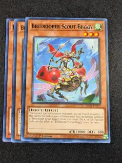 Yugioh - 3x Beetrooper Scout Buggy MP22-EN117 1st Edition Rare NM - Image 1