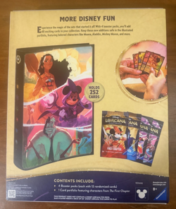 TCG Disney Lorcana Portfolio Bundle 4 Booster Packs & 1 Portfolio First Chapter - Image 2