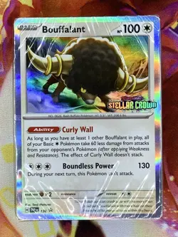 Stellar Crown Bouffalant SVP136 Pre Release Stamped SEALED Deck Pokemon TCG - Image 1