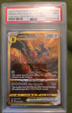 Pokemon Origin Forme Dialga Crown Zenith #GG68 Secret Rare Holo PSA 9 Mint 2023 - Image 1