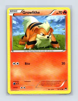 Growlithe 10/122 Common BREAKpoint Pokemon Near Mint - Image 1