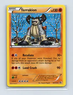 Terrakion 84/113 Holo Holo Rare Legendary Treasures Pokemon Holo Lightly Played - Image 1