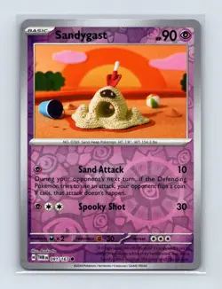 Sandygast 091/167 Common Twilight Masquerade Pokemon Reverse Holo Lightly Played - Image 1