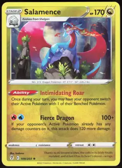 Evolving Skies Salamence 109/203 Holo Rare Pokemon Holo NM/M - Image 1