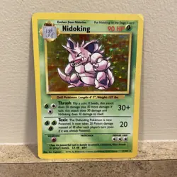 Nidoking - Base Set 11/102 Holo - Pokemon TCG 1999 - WOTC Base Set - MP/HP - Image 1