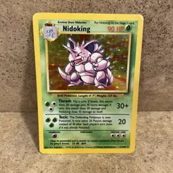 Nidoking - Base Set 11/102 Holo - Pokemon TCG 1999 - WOTC Base Set - MP/HP - Image 2