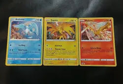 Zapdos 48/185 Articuno 036/195 Moltres 021/172 Cosmos Holo Pokemon Promo Set LP - Image 1